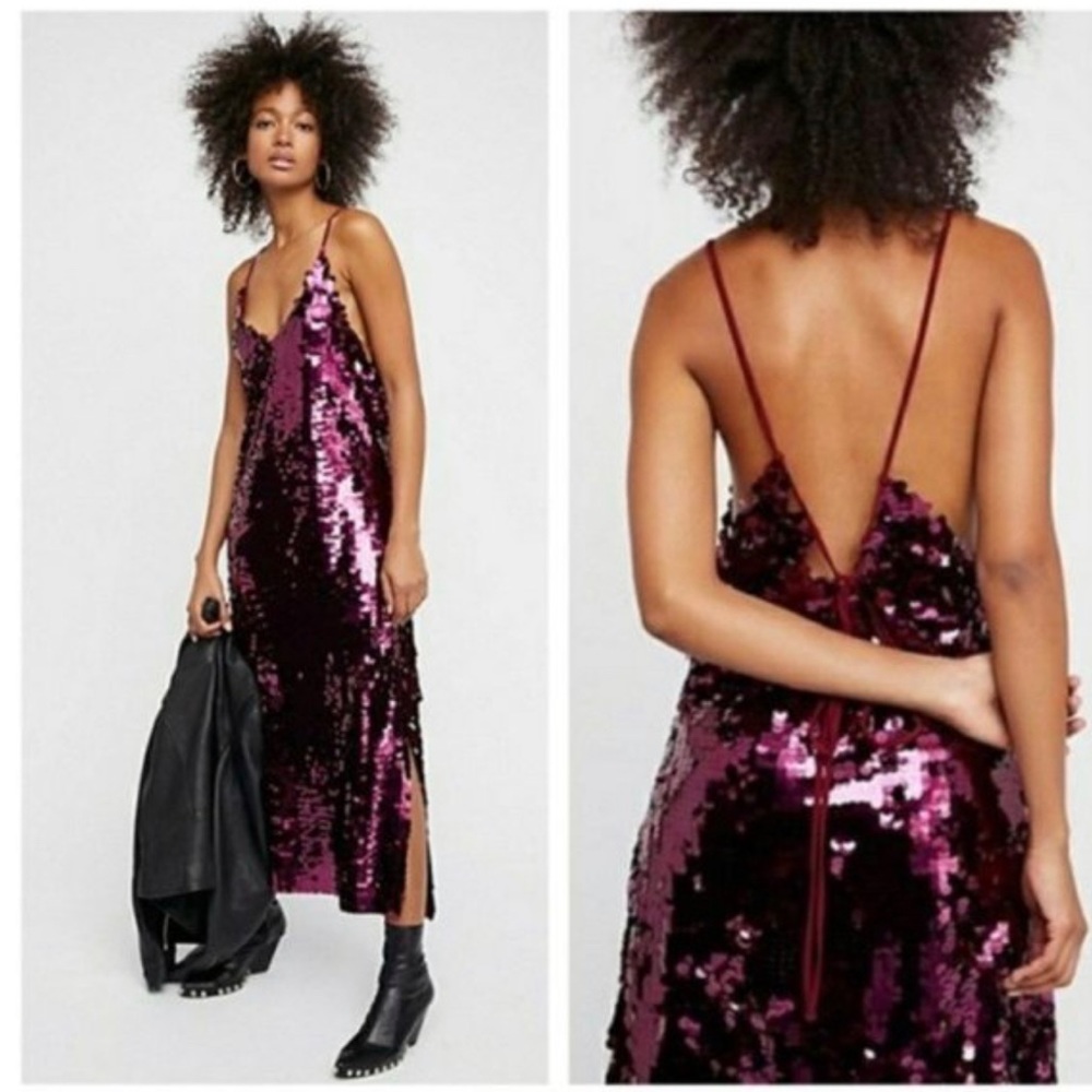 Free People sequin midi